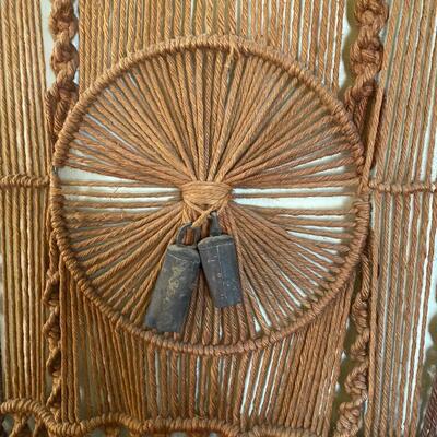Large vintage macrame wall hanging
