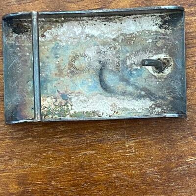 Vintage Sterling Silver Belt Buckle Deer