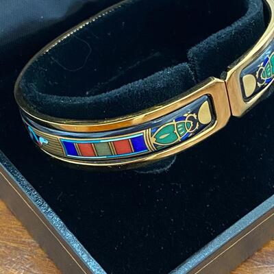 Michaela Frey Team Enamel Bangle Bracelet