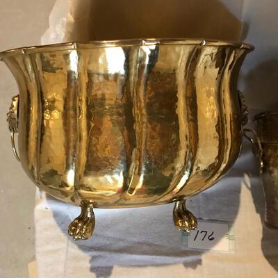 Lot of 2 Brass Planters