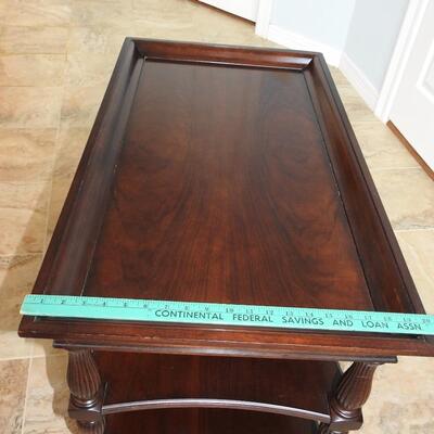 Walnut shelved Coffee Table