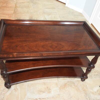 Walnut shelved Coffee Table