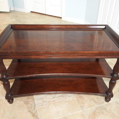 Walnut shelved Coffee Table