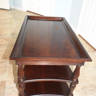 Walnut shelved Coffee Table
