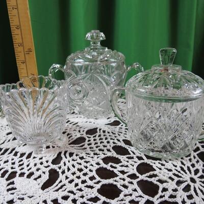 Vintage crystal sugar bowls