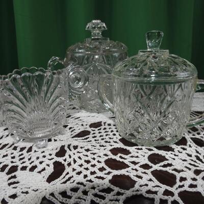Vintage crystal sugar bowls
