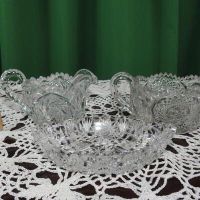 Vintage American brilliant cream and sugar dish