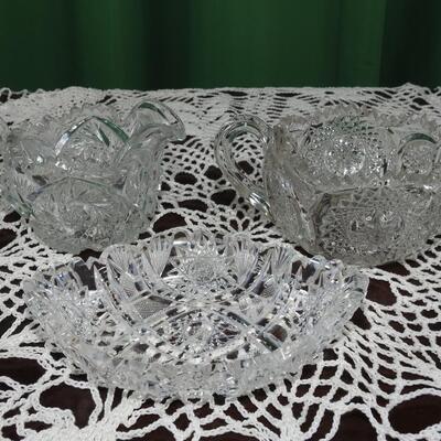 Vintage American brilliant cream and sugar dish