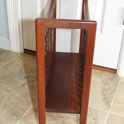 Teak wood magazine rack