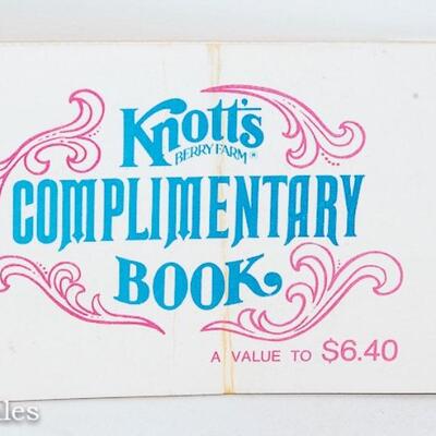A set of three Knotts Berry Farm Admission Books from 1959 - Consecutively numbered, 014753, 014754, 014755.  Books are complete and in...