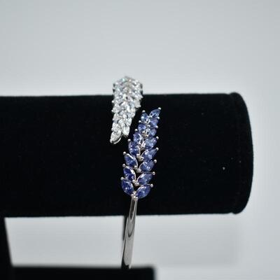 PAJ sterling silver blue and white CZ bracelet