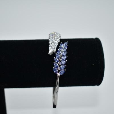 PAJ sterling silver blue and white CZ bracelet