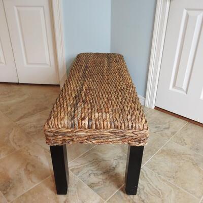 Large Pier 1 Imports Wicker Bench