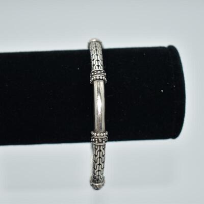 Hinged sterling bracelet