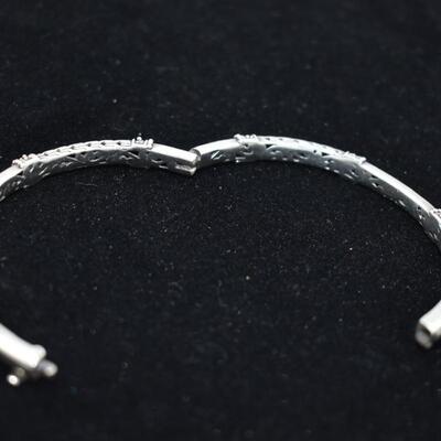 Hinged sterling bracelet