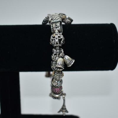 Pandora sterling silver charm bracelet