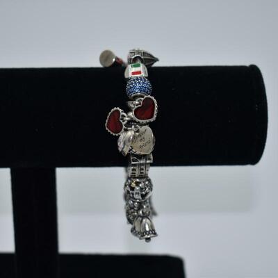 Pandora sterling silver charm bracelet