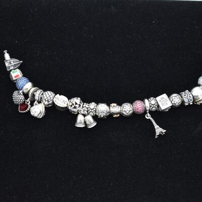 Pandora sterling silver charm bracelet
