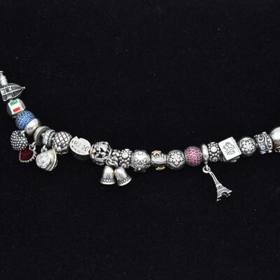 Pandora sterling silver charm bracelet