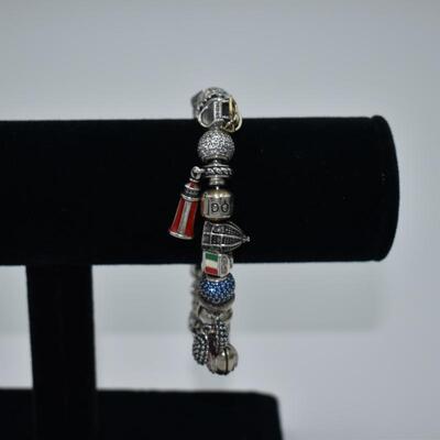 Pandora sterling silver charm bracelet