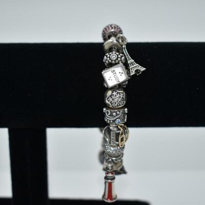 Pandora sterling silver charm bracelet