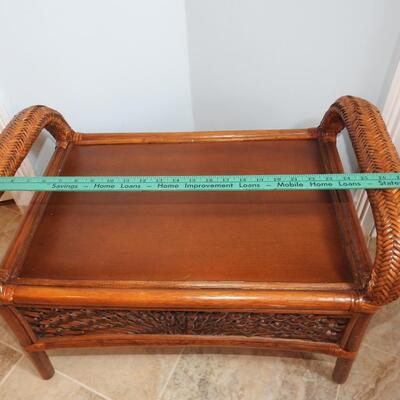 Wicker Pier 1 imports ottoman