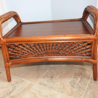 Wicker Pier 1 imports ottoman
