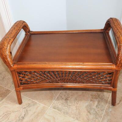 Wicker Pier 1 imports ottoman