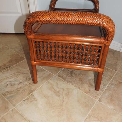 Wicker Pier 1 imports ottoman