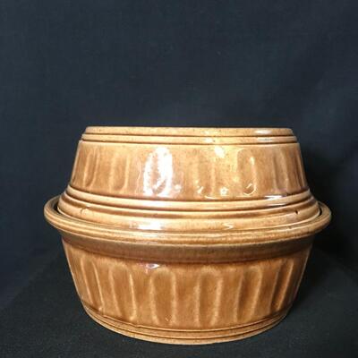 Lot 215: Stoneware Casserole, Carnival Glass Deviled Egg Plate, Blue Ball Jar and More