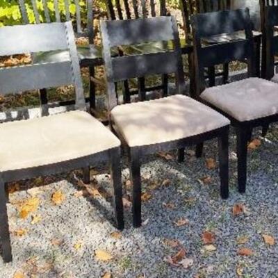 Set of Seven High-Back Contemporary Dining Room Chairs