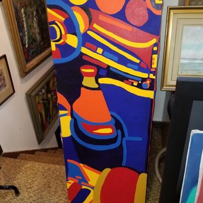Bold mid-century abstract painting