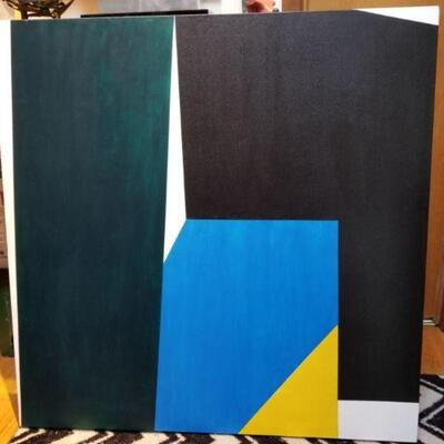 Large contemporary geometric abstract painting