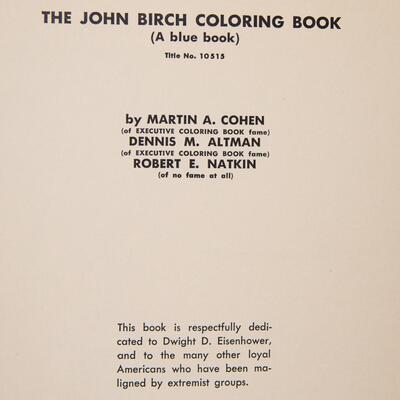 VINTAGE - JOHN BIRCH SOCIETY COLORING BOOK