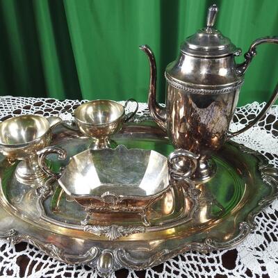 Beautiful silver plated tea set