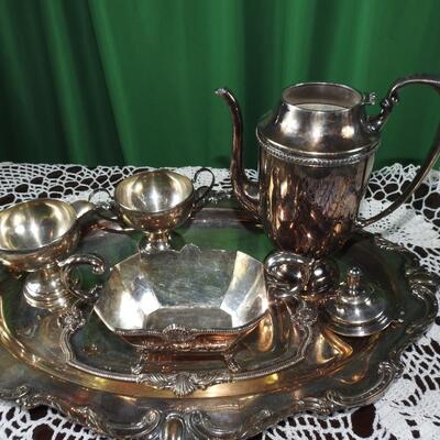 Beautiful silver plated tea set