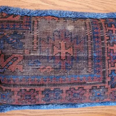 Lot 73: (2) Antique Pre-1900 Persian Rug Pillows