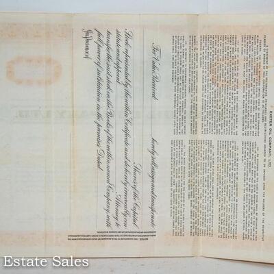 EXETER OIL COMPANY STOCK CERTIFICATE