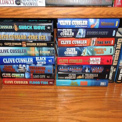 Grouping of Books mostly CLIVE Cussler
