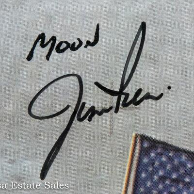 MOON PHOTO SIGNED BY ASTRONAUT - 