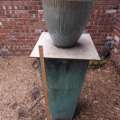 Outdoor decor with planter