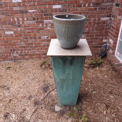Outdoor decor with planter