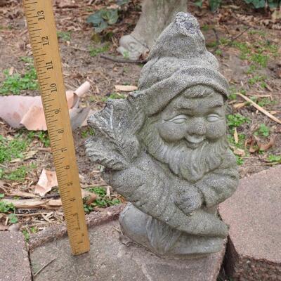 Outdoor concrete gnome