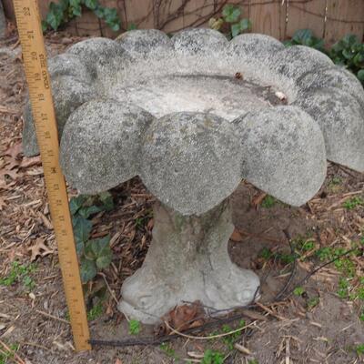Concrete bird bath