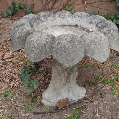 Concrete bird bath