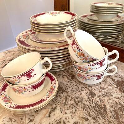 Lot 181  Partial Set of Homer Laughlin China 1930's Floral Pattern