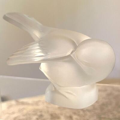 Lot 187   Lalique France Crystal Sparrow Bird Paperweight