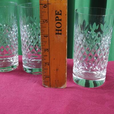 Pineapple and fan crystal tumblers