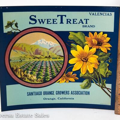 VINTAGE SCHMIDT ORANGE CRATE LABEL