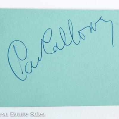 CAB CALLOWAY AUTOGRAPH